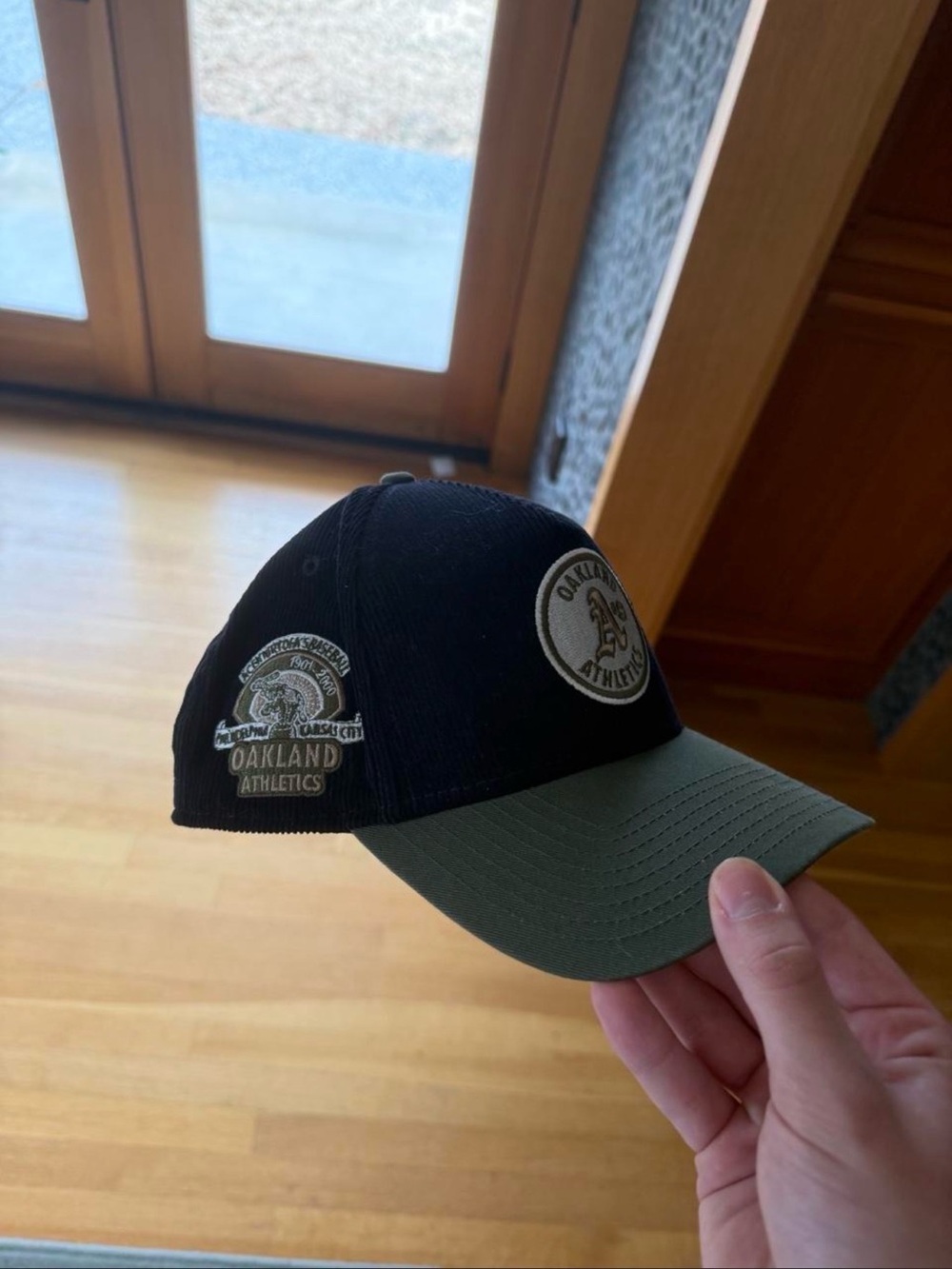 Two-Tone Baseball Cap Oakland athletics - Black & Olive